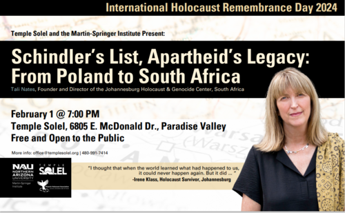 Banner Image for Tali Nates - Schindler’s List, Apartheid’s Legacy: From Poland to South Africa